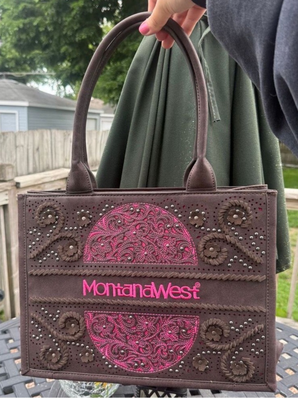 Western Embossed Tote NWOT